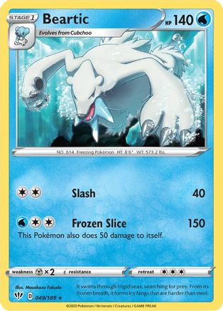 [PKM] Beartic (049/189) [Sword & Shield: Darkness Ablaze]