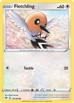 [PKM] Fletchling (151/189) [Sword & Shield: Darkness Ablaze]