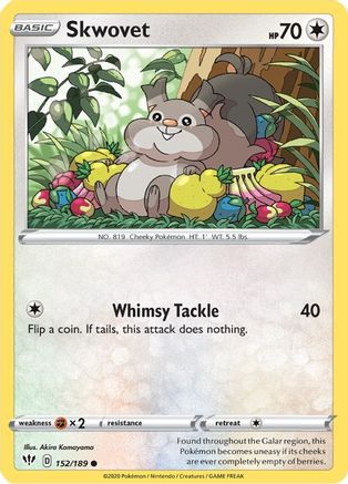 [PKM] Skwovet (152/189) [Sword & Shield: Darkness Ablaze]