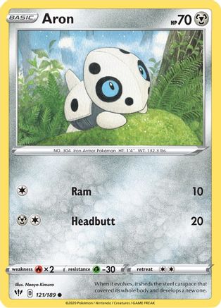 [PKM] Aron (121/189) [Sword & Shield: Darkness Ablaze]