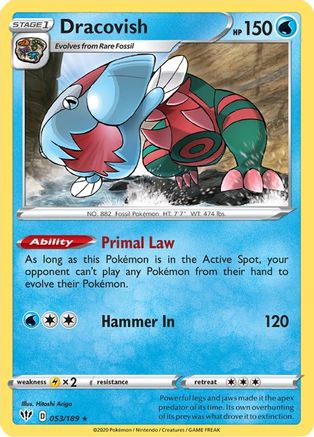 [PKM] Dracovish (053/189) [Sword & Shield: Darkness Ablaze]