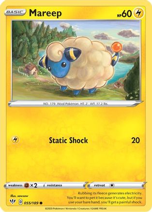 [PKM] Mareep (055/189) [Sword & Shield: Darkness Ablaze]