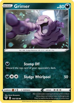 [PKM] Grimer (100/189) [Sword & Shield: Darkness Ablaze]