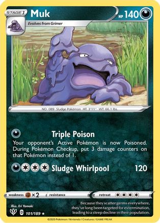 [PKM] Muk (101/189) [Sword & Shield: Darkness Ablaze]