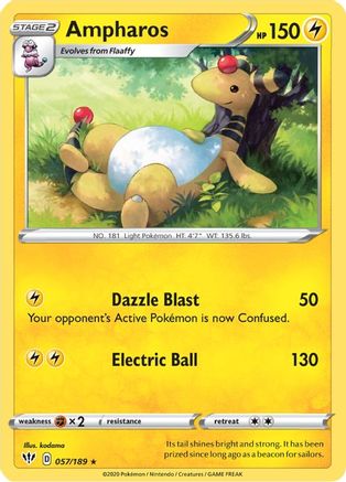 [PKM] Ampharos (057/189) [Sword & Shield: Darkness Ablaze]