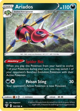 [PKM] Ariados (103/189) [Sword & Shield: Darkness Ablaze]