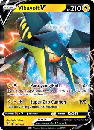 [PKM-R] Vikavolt V (060/189) [Sword & Shield: Darkness Ablaze]