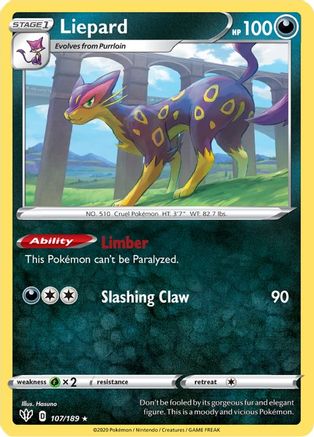 [PKM] Liepard (107/189) [Sword & Shield: Darkness Ablaze]