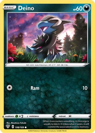 [PKM] Deino (108/189) [Sword & Shield: Darkness Ablaze]
