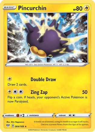 [PKM] Pincurchin (064/189) [Sword & Shield: Darkness Ablaze]