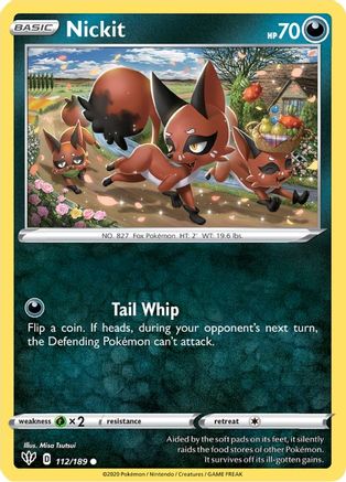 [PKM] Nickit (112/189) [Sword & Shield: Darkness Ablaze]