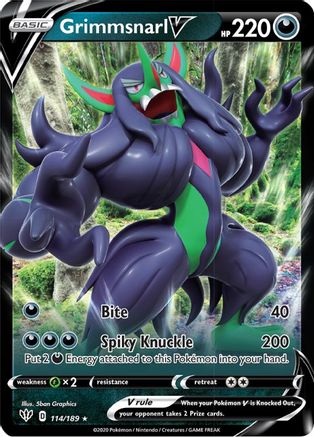 [PKM] Grimmsnarl V (114/189) [Sword & Shield: Darkness Ablaze]