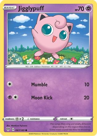 [PKM] Jigglypuff (067/189) [Sword & Shield: Darkness Ablaze]