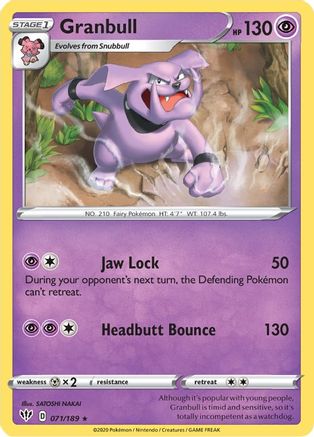 [PKM] Granbull (071/189) [Sword & Shield: Darkness Ablaze]