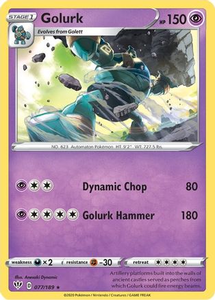 [PKM-R] Golurk (077/189) [Sword & Shield: Darkness Ablaze]