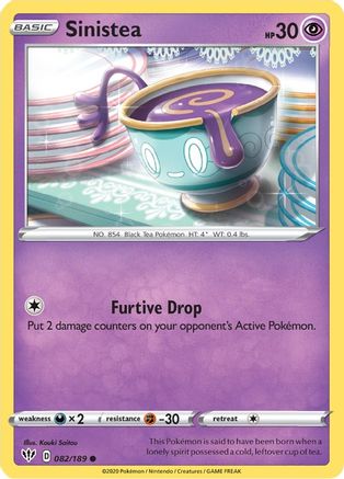 [PKM] Sinistea (082/189) [Sword & Shield: Darkness Ablaze]