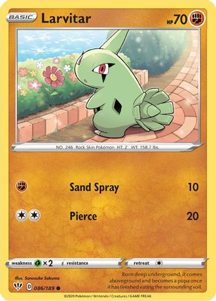 [PKM] Larvitar (086/189) [Sword & Shield: Darkness Ablaze]