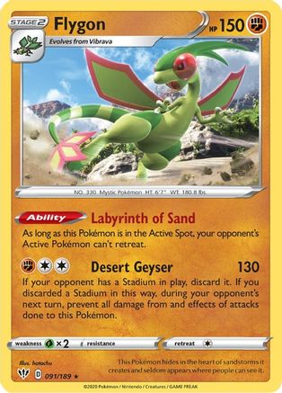 [PKM-R] Flygon (091/189) [Sword & Shield: Darkness Ablaze]