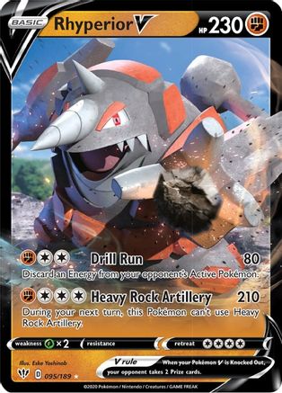 [PKM] Rhyperior V (095/189) [Sword & Shield: Darkness Ablaze]