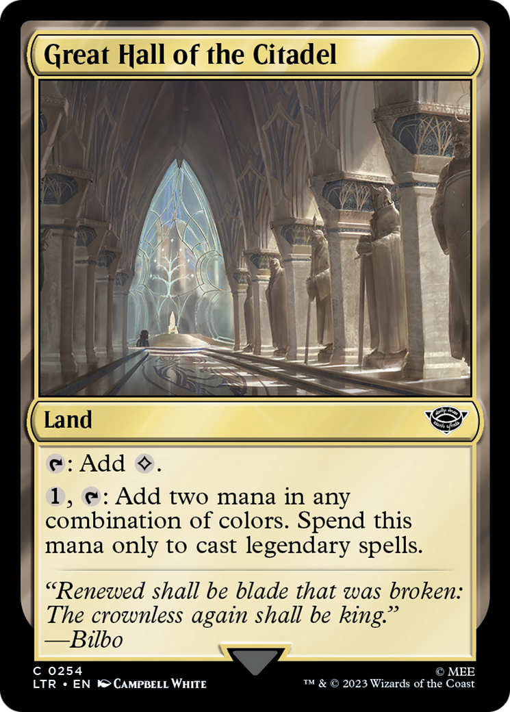 {C} Great Hall of the Citadel [The Lord of the Rings: Tales of Middle-Earth][LTR 254]