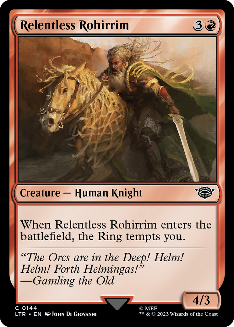 {C} Relentless Rohirrim [The Lord of the Rings: Tales of Middle-Earth][LTR 144]