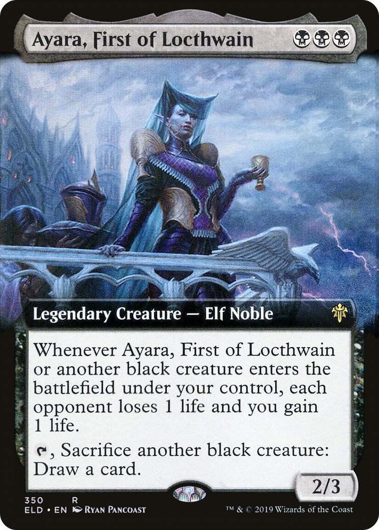 {R} Ayara, First of Locthwain (Extended Art) [Throne of Eldraine][ELD 350]