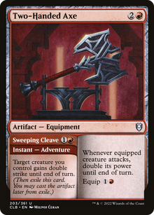 {C} Two-Handed Axe // Sweeping Cleave [Commander Legends: Battle for Baldur's Gate][CLB 203]