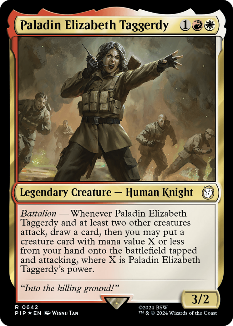 {R} Paladin Elizabeth Taggerdy (Surge Foil) [Fallout][PIP 642]