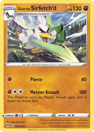 [PKM-R] Galarian Sirfetch'd (098/189) (Cracked Ice holo) (Theme Deck Exclusive) [Sword & Shield: Darkness Ablaze]