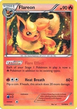 [PKM] Flareon (13/98) (Cosmos Holo) [XY: Ancient Origins]