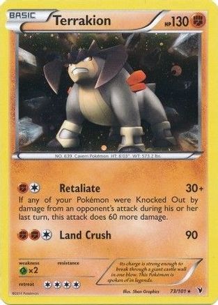 [PKM-R] Terrakion (73/101) (Cosmos Holo) (Blister Exclusive) [Black & White: Noble Victories]