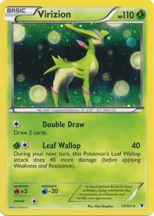 [PKM-R] Virizion (13/101) (Cosmos Holo) (Blister Exclusive) [Black & White: Noble Victories]