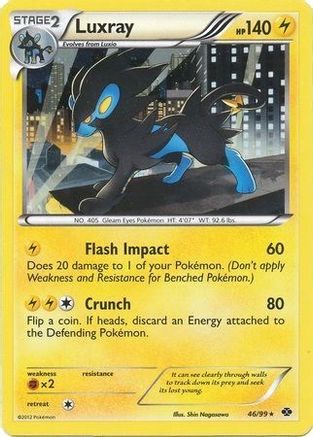[PKM-R] Luxray (46/99) (Cosmos Holo) (Blister Exclusive) [Black & White: Next Destinies]