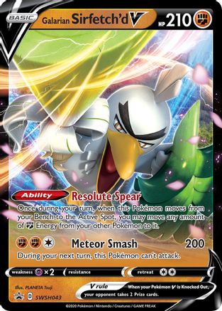 [PKM-R] Galarian Sirfetch'd V (SWSH043) [Sword & Shield: Black Star Promos]