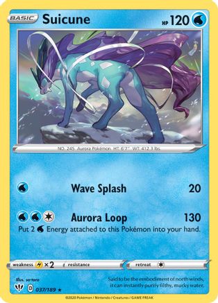 [PKM] Suicune (037/189) (Theme Deck Exclusive) [Sword & Shield: Darkness Ablaze]