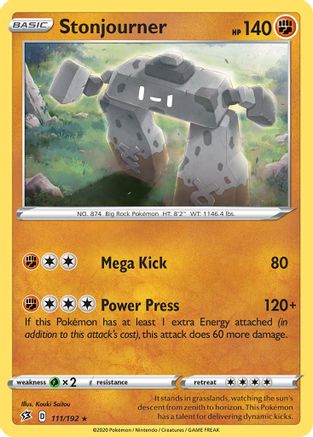 [PKM-R] Stonjourner (111/192) (Theme Deck Exclusive) [Sword & Shield: Rebel Clash]