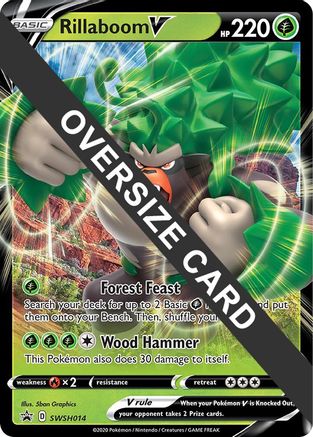 [JUM PKM-R] Rillaboom V (SWSH014) (Jumbo Card) [Sword & Shield: Black Star Promos]