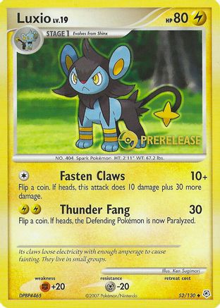 [PKM] Luxio (52/130) (Prerelease Promo) [Nintendo: Black Star Promos]