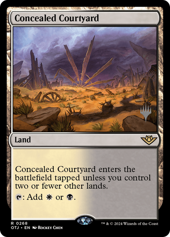 {@R} Concealed Courtyard (Promo Pack) [Outlaws of Thunder Junction Promos][PP OTJ 268]