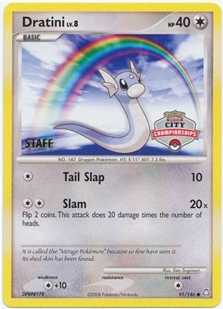 [PKM] Dratini (91/146) (City Championship Promo Staff) [Diamond & Pearl: Legends Awakened]