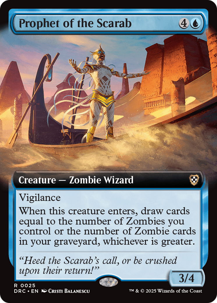 {R} Prophet of the Scarab (Extended Art) [Aetherdrift Commander][DRC 025]