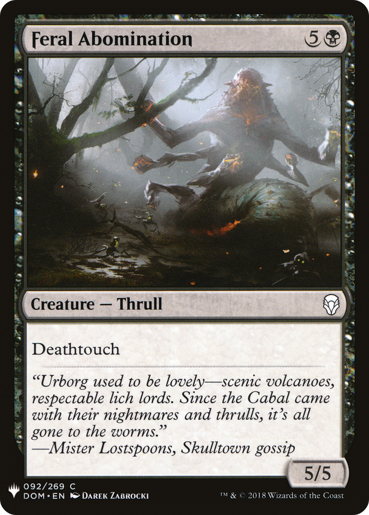 {C} Feral Abomination [Mystery Booster][LS DOM 092]