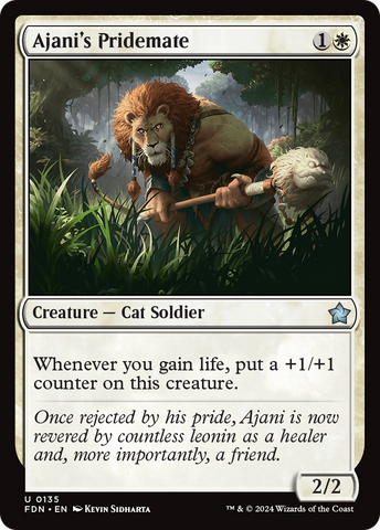 {@C} Ajani's Pridemate [Foundations][FDN 135]