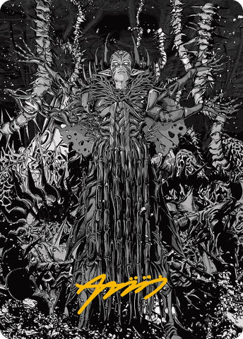 {A} Nissa, Ascended Animist Art Card (Gold-Stamped Signature) [Phyrexia: All Will Be One Art Series][GS AONE 074]