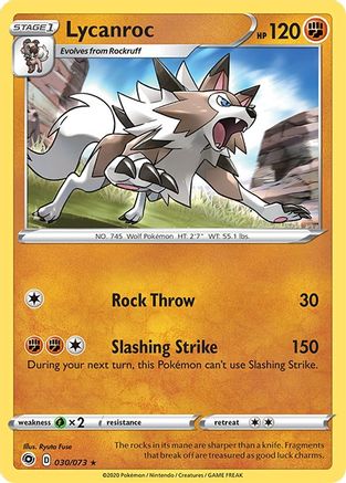 [PKM-R] Lycanroc (030/073) [Sword & Shield: Champion's Path]