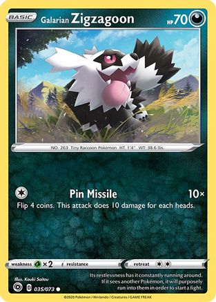 [PKM] Galarian Zigzagoon (035/073) [Sword & Shield: Champion's Path]