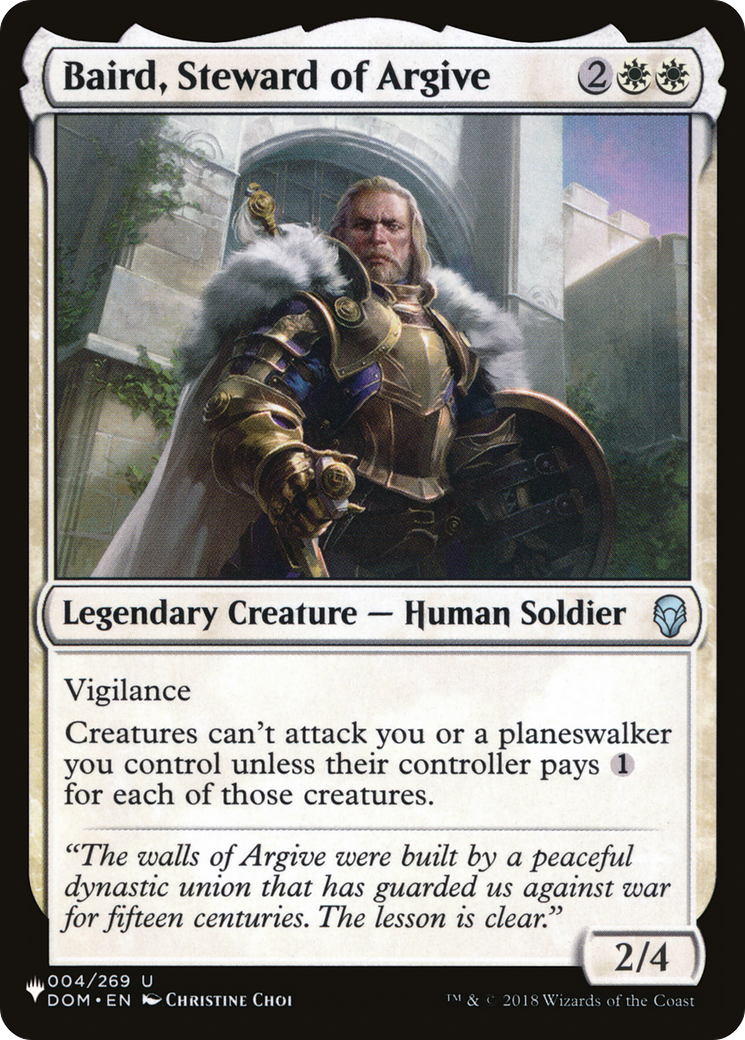 Baird, Steward of Argive [LIST DOM-4]