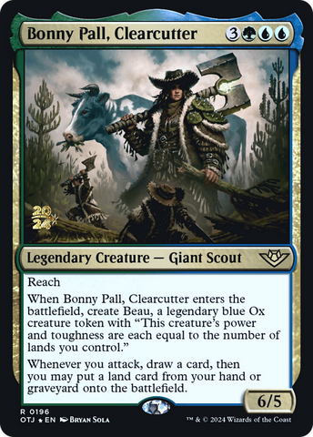 {@R} Bonny Pall, Clearcutter [Outlaws of Thunder Junction Prerelease Promos][PR OTJ 196]