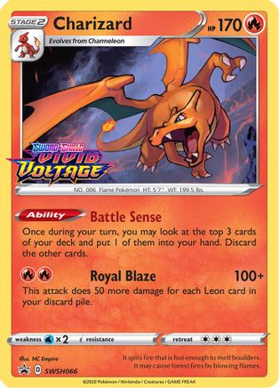 [PKM] Charizard (SWSH066) (Prerelease Promo) [Sword & Shield: Black Star Promos]