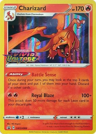 [PKM] Charizard (SWSH066) (Staff Prerelease Promo) [Sword & Shield: Black Star Promos]